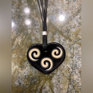 Brighton Black Heart Necklace